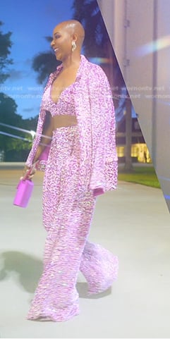 Guerdy's sequin blazer and pants on The Real Housewives of Miami