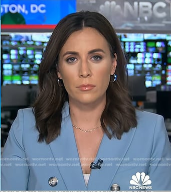 Hallie's blue double breasted blazer on Today