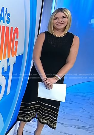 Jenna's black pointelle knit dress on Today