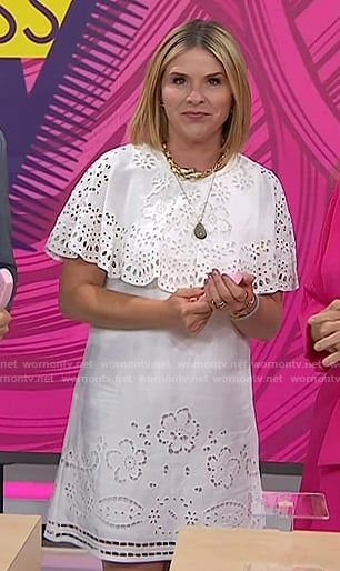 Jenna's white eyelet mini dress on Today