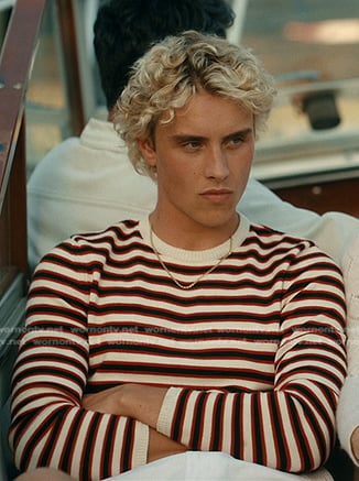Johnny's white and red striped sweater on We Were Liars