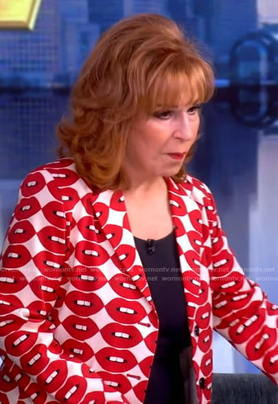 Joy's mouth print blazer on The View