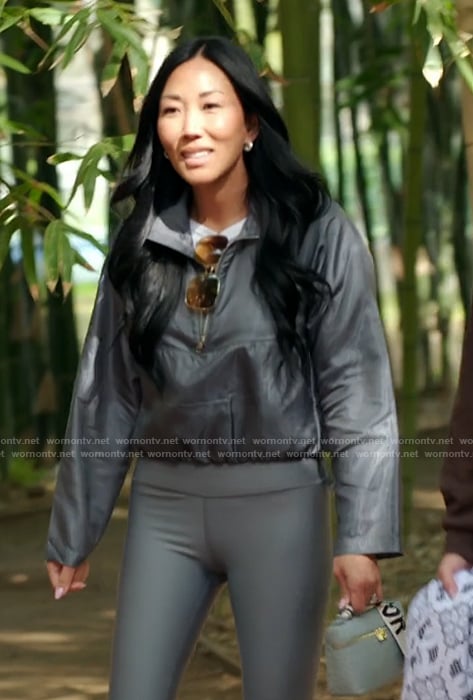 Katie's gray jacket and leggings on The Real Housewives of Orange County