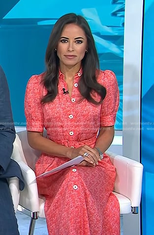 Kaylee's red print shirtdress on Today