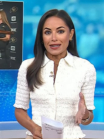 Kaylee's white smocked shirt on Today
