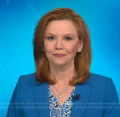 Kelly O’Donnell's floral v-neck top on Today