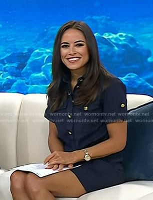Keylee's navy utility dress on Today