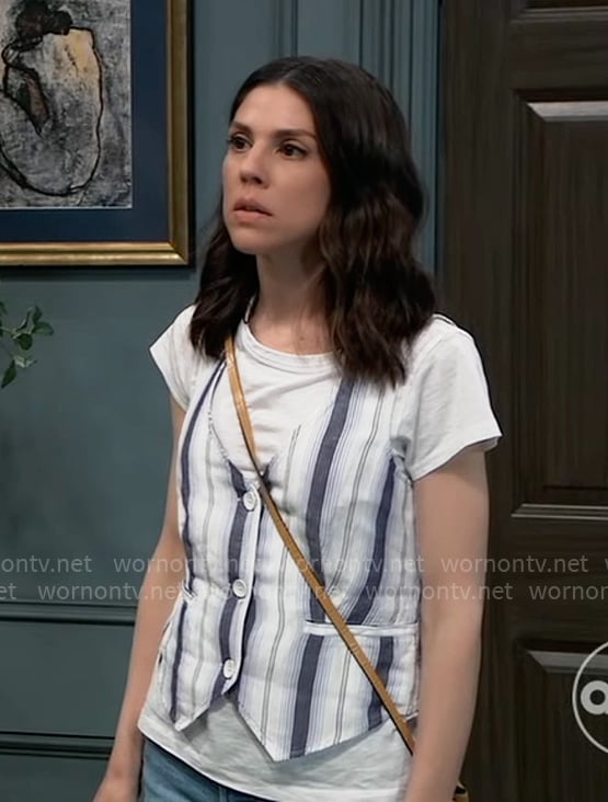 Kristina's striped vest on General Hospital
