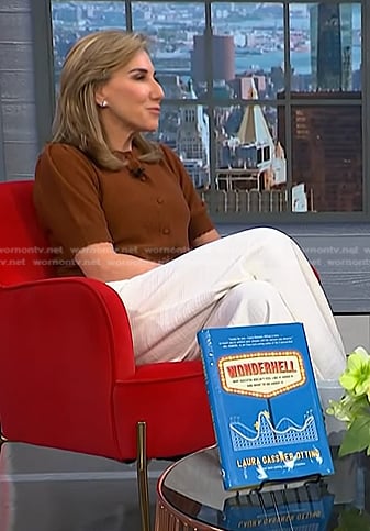 Laura Gassner Otting's brown cardigan on NBC News Daily