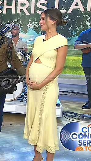 Lauren Bushnell Lane's yellow cutout dress on Today