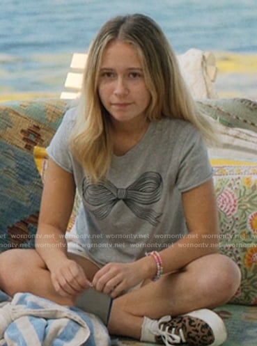 Liberty's gray bow print tee on We Were Liars