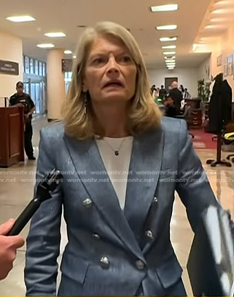 Lisa Murkowski's blue double breasted blazer on Today