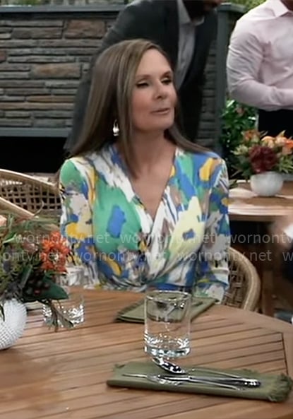 Lucy's floral ikat dress on General Hospital