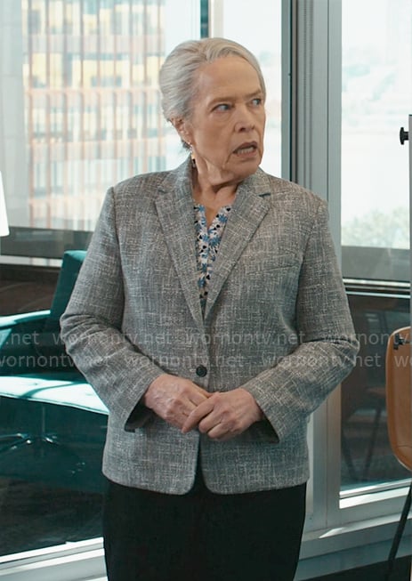 Madeline's grey textured blazer on Matlock