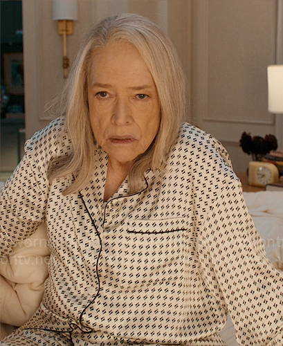Madeline's white printed pajamas on Matlock