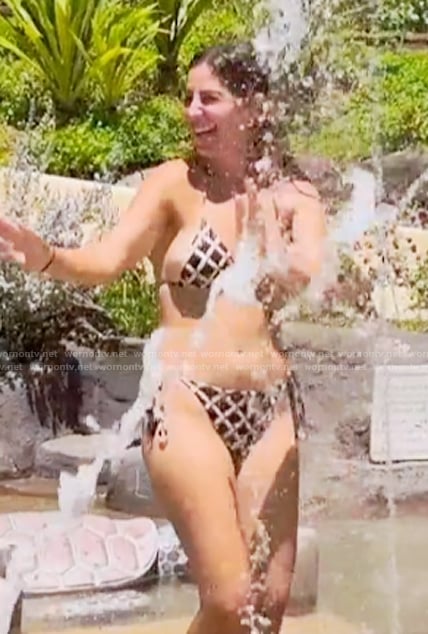 Michelle's check print bikini set on The Valley
