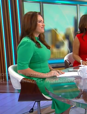 Nikki Battiste's green dress on CBS Mornings