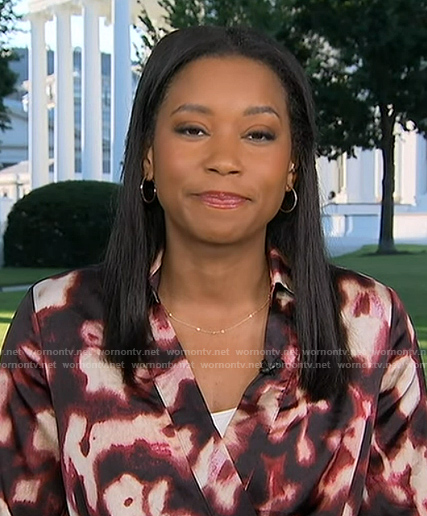 Rachel Scott's printed shirtdress on Good Morning America
