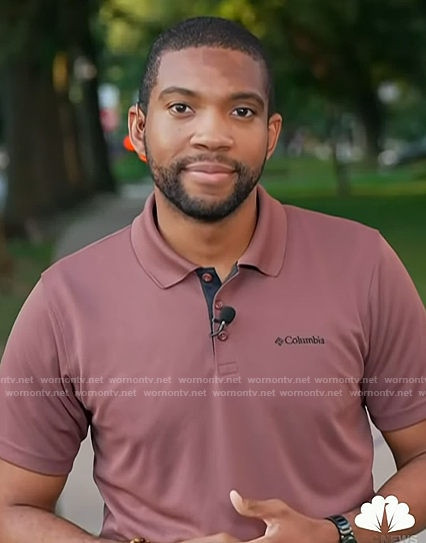 Shaquille Brewster's purple polo on Today