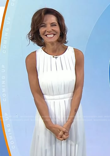 Stephanie Ruhle's white pleated dress on Today