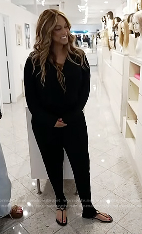 Tyra Banks's black sandals on Today