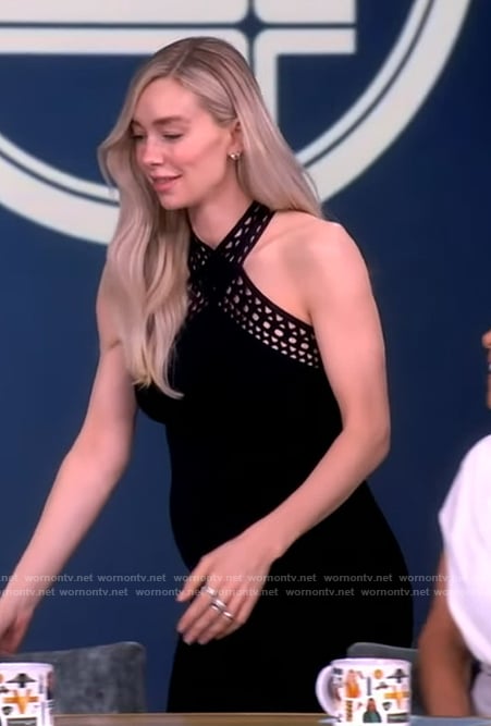 Vanessa Kirby's black halter neck dress on The View