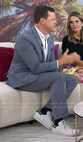Willie Geist's white and green sneakers on Today