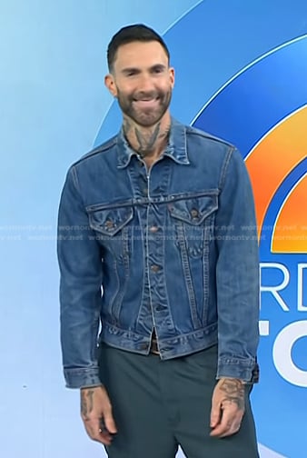 Adam Levine's denim jacket on Today