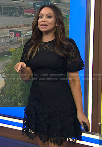 Adelle's black lace dress on Today