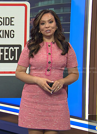 Adelle's pink tweed dress on Today
