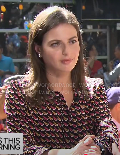 Bianna Golodryga's printed blouse on CBS Mornings