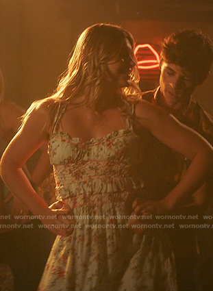 Blake's floral smocked waist dress on My Life with the Walter Boys