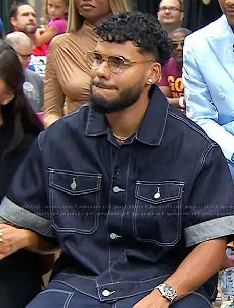 Brian Arenales's denim shirt and jeans on Today