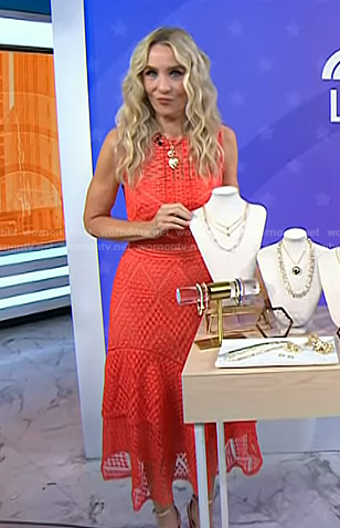 Chassie's red lace dress on Today