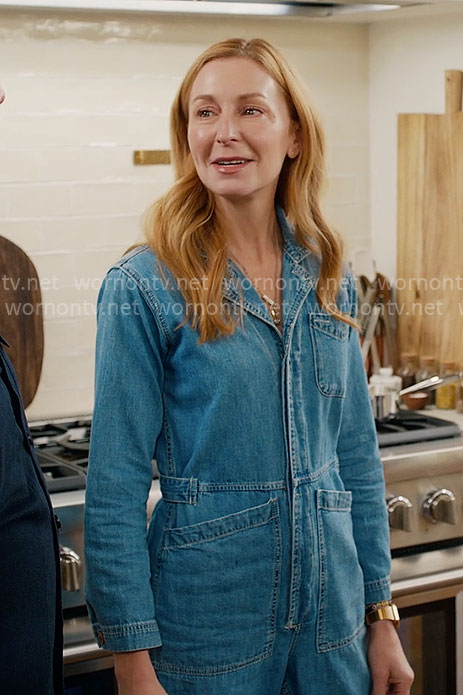 Christina Tosi's denim jumpsuit on With Love Meghan