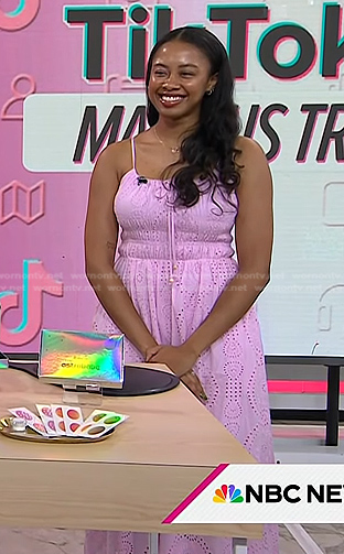 Dana Samuel's pink eyelet dress on Today