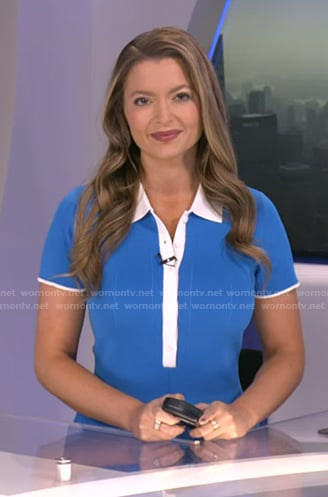 Dani's contrast trim polo dress on Good Morning America