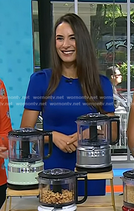 Dr. Michelle Cardel's blue short sleeve dress on Today