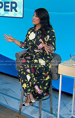 Dr. Pimple Popper's black floral dress on Today