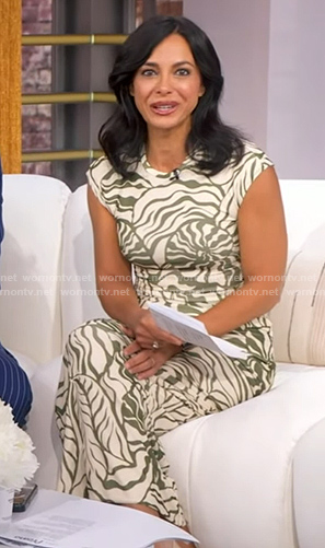 Dr. Tara Narula's green print dress on Good Morning America