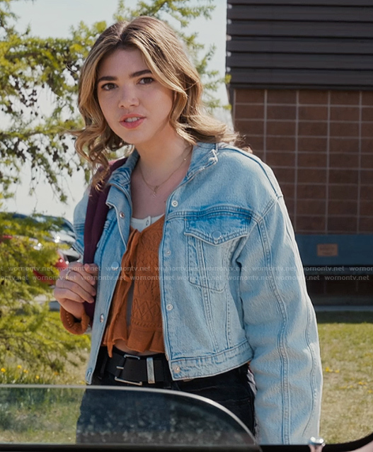 Erin's denim jacket on My Life with the Walter Boys