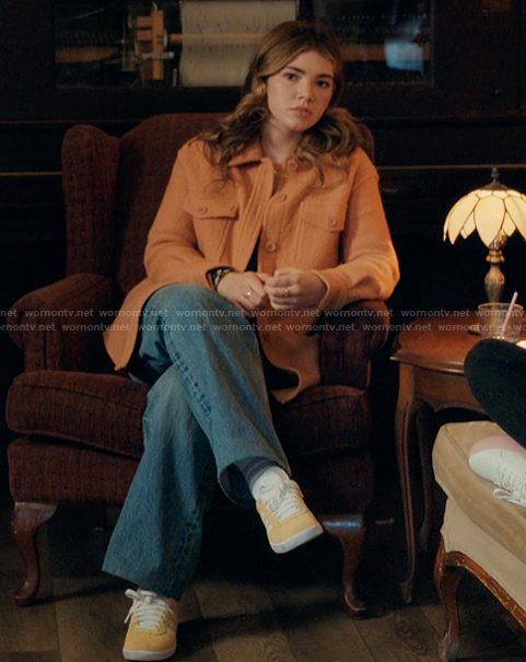 Erin's yellow suede sneakers on My Life with the Walter Boys