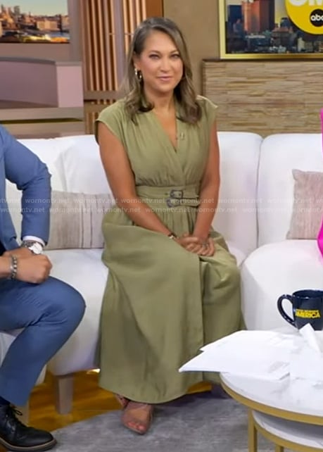 Ginger's green belted dress on Good Morning America
