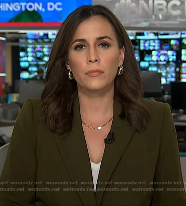 Hallie's army green blazer on Today