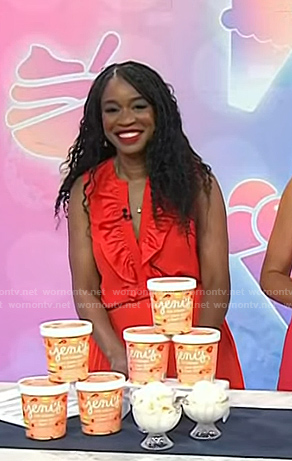 Jamila Robinson's red ruffle top on Today