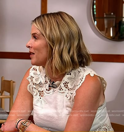 Jenna's white lace top on Today