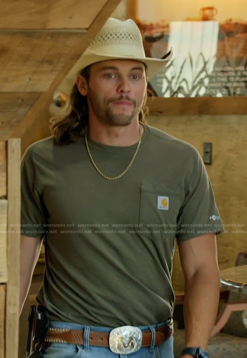Jesse's green tee on The McBee Dynasty Real American Cowboys