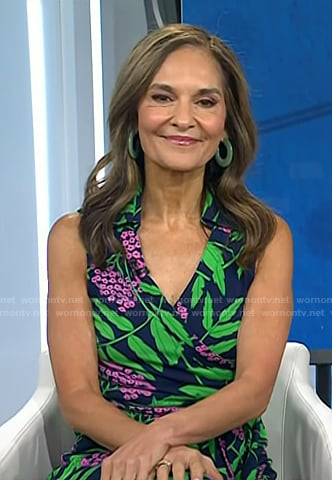 Joy's floral sleeveless wrap dress on Today