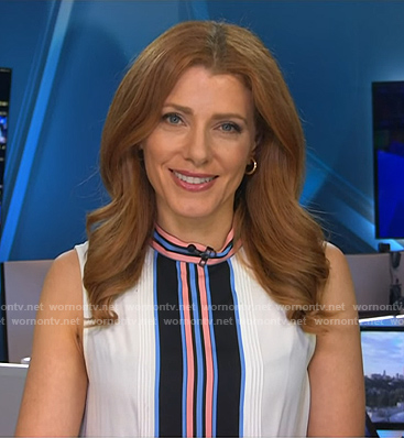 Julia Boorstin's striped top on NBC News Daily