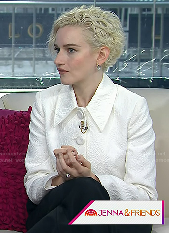 Julia Garner's white jacket on Today